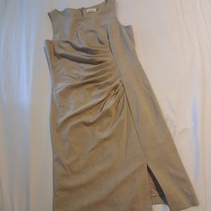 Calvin Klein Size 8 Tan Dress